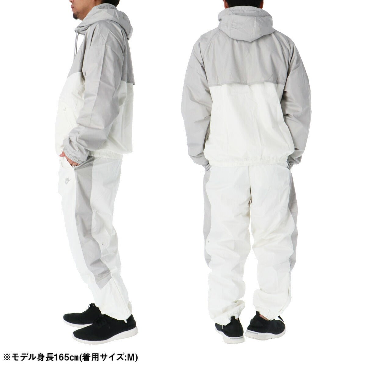 ナイキ ウインドブレーカー 上下 セットアップ メンズ ブランド NIKE 裏メッシュ 裏地付き フード付き フーディ フルジップ HV8370 012 白 ホワイト 新作 上下セット ウーブン woven 大きいサイズ 有 スポーツウェア トレーニングウェア スポーツ おしゃれ - 【公式】限定ジャージのタケスポ（Limited jersey takespo）