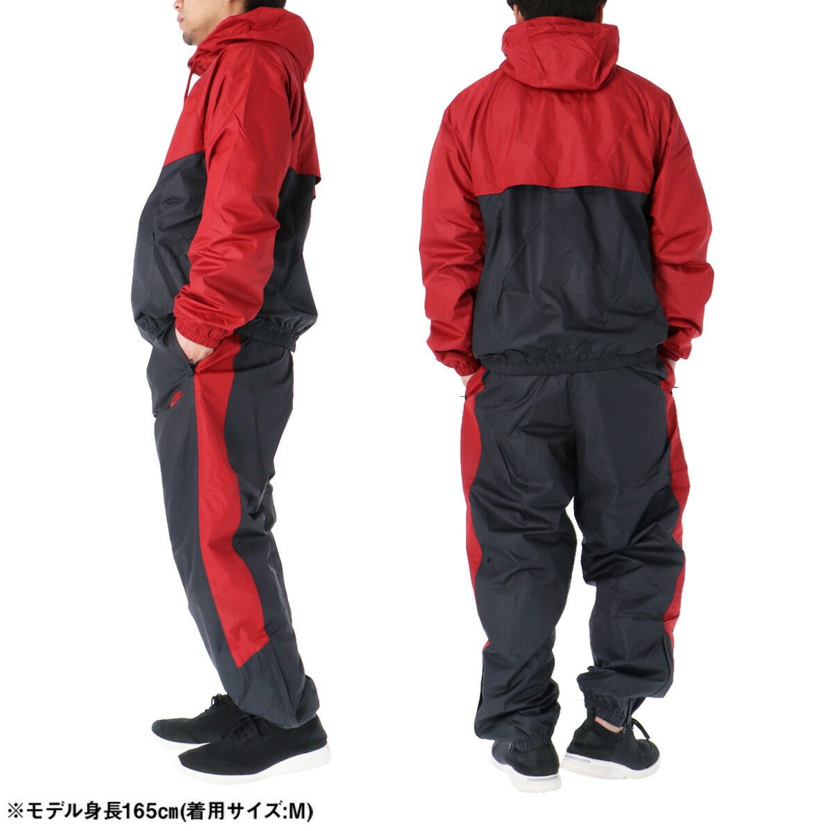 ナイキ ウインドブレーカー 上下 セットアップ メンズ ブランド NIKE 裏メッシュ 裏地付き フード付き フーディ フルジップ HV8370 613 黒 ブラック 新作 上下セット ウーブン woven 大きいサイズ 有 スポーツウェア トレーニングウェア スポーツ おしゃれ - 【公式】限定ジャージのタケスポ（Limited jersey takespo）