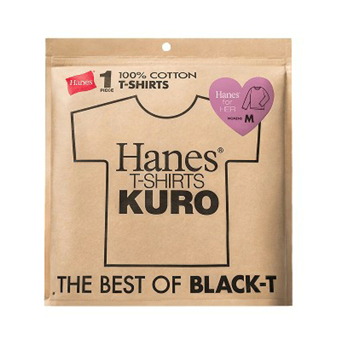 ロンT 長袖Tシャツ レディース ブランド ヘインズ スポーツ Tシャツ ロンティー ロングTシャツ 長袖 Hanes クロ くろ KURO for HER クルーネック 黒 コットン100% 綿100% パックT HW4E202 ブラック 新作