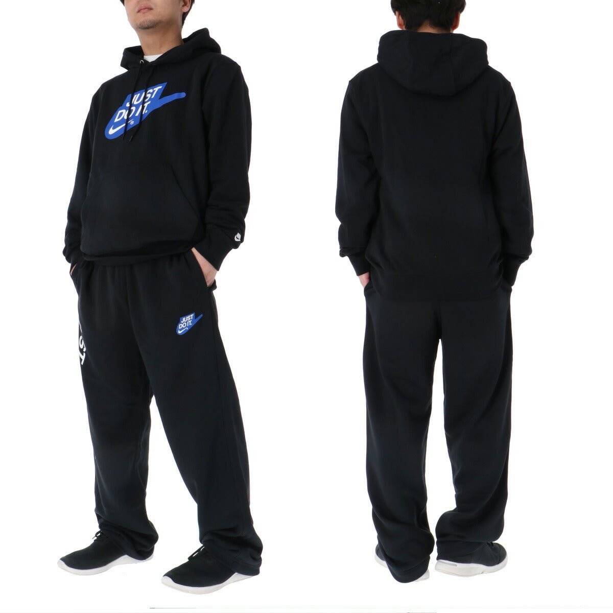 ナイキ フレンチテリー スウェット 上下 セットアップ メンズ ブランド NIKE フード付き フーディ ビッグロゴ IF0692 010 黒 ブラック 上下セット 大きいサイズ 有 スポーツウェア トレーニングウェア スポーツ おしゃれ - 【公式】限定ジャージのタケスポ（Limited jersey takespo）