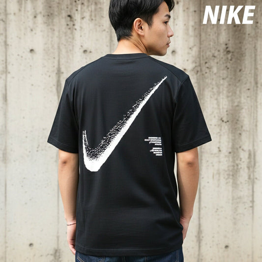 ナイキ 半袖 吸汗 速乾 Tシャツ メンズ ブランド NIKE バックプリント付き 吸水 ドライ UVカット ジム 筋トレ IF2198 010 黒 ブラック 新作 大きいサイズ 有 スポーツウェア トレーニングウェア スポーツ おしゃれ - 【公式】限定ジャージのタケスポ（Limited jersey takespo）