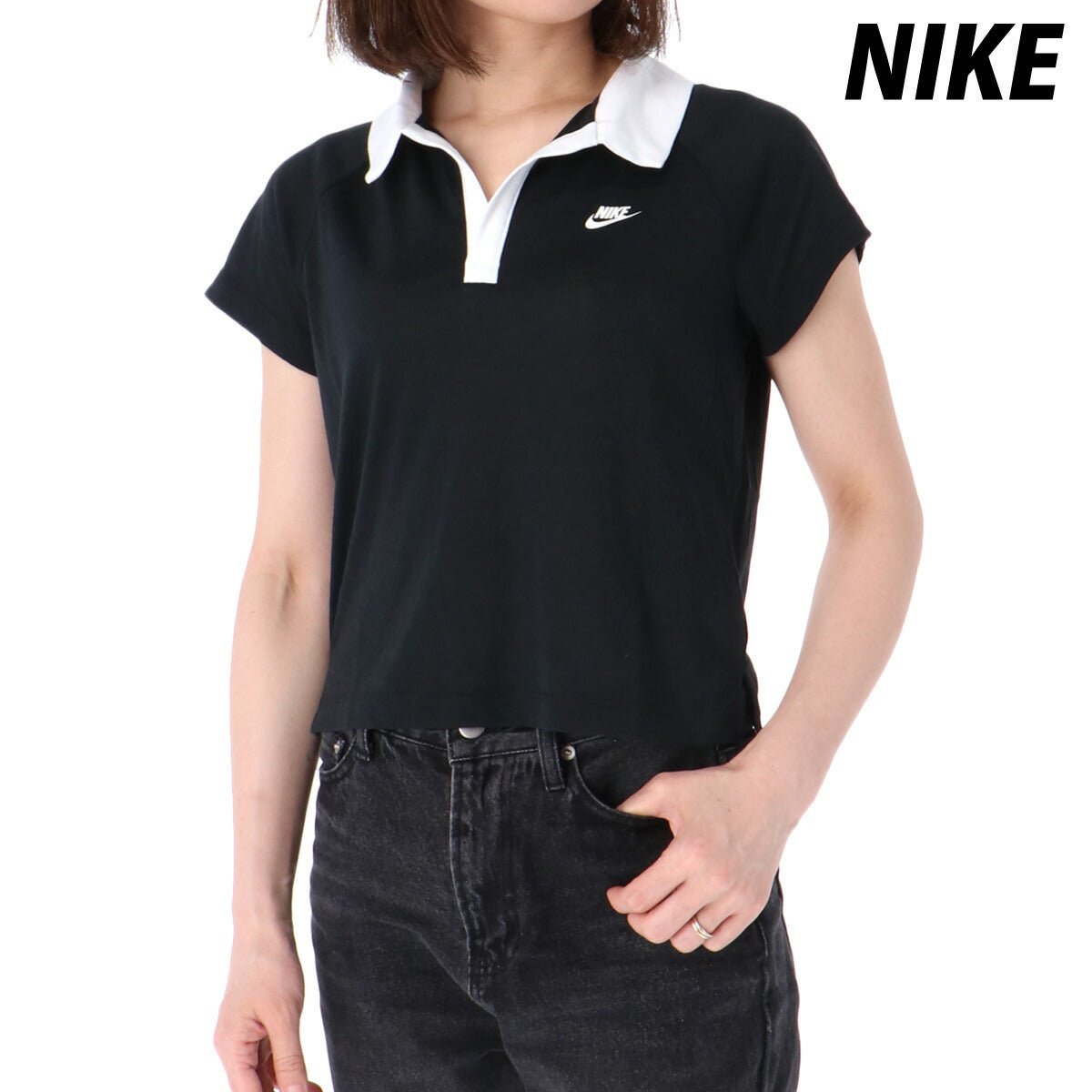 ナイキ スポーツウェア レトロ ポロシャツ レディース ブランド NIKE 半袖 吸汗 速乾 IH8503 010 黒 ブラック 新作 ウィメンズ かわいい 大きいサイズ 有 トップス ウォーキング ウェア ゴルフ トレーニングウェア スポーツ おしゃれ - 【公式】限定ジャージのタケスポ（Limited jersey takespo）