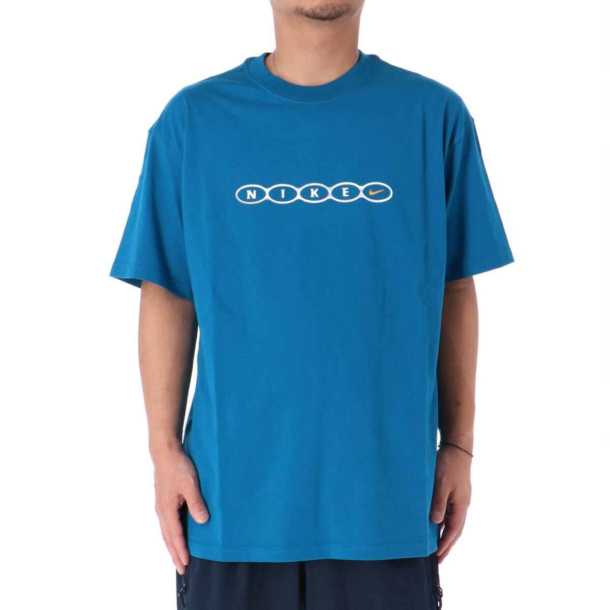 ナイキ 半袖 Tシャツ メンズ ブランド NIKE コットン100% 綿100% バックプリント付き II0391 301 青 ブルー 新作 大きいサイズ 有 スポーツウェア トレーニングウェア スポーツ おしゃれ - 【公式】限定ジャージのタケスポ（Limited jersey takespo）