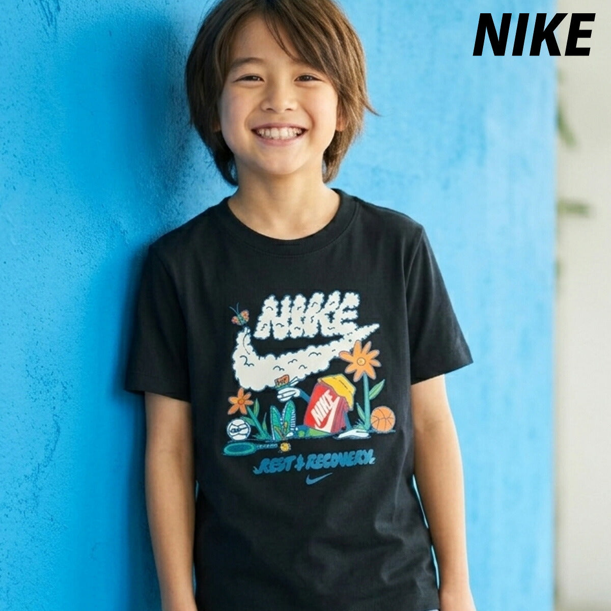ナイキ 半袖 NSW Tシャツ ジュニア ブランド NIKE クルーネック コットン100 綿100 シューズボックス II9940 010 黒 ブラック 新作 男 女の子 キッズ 男の子 スポーツウェア トレーニングウェア スポーツ