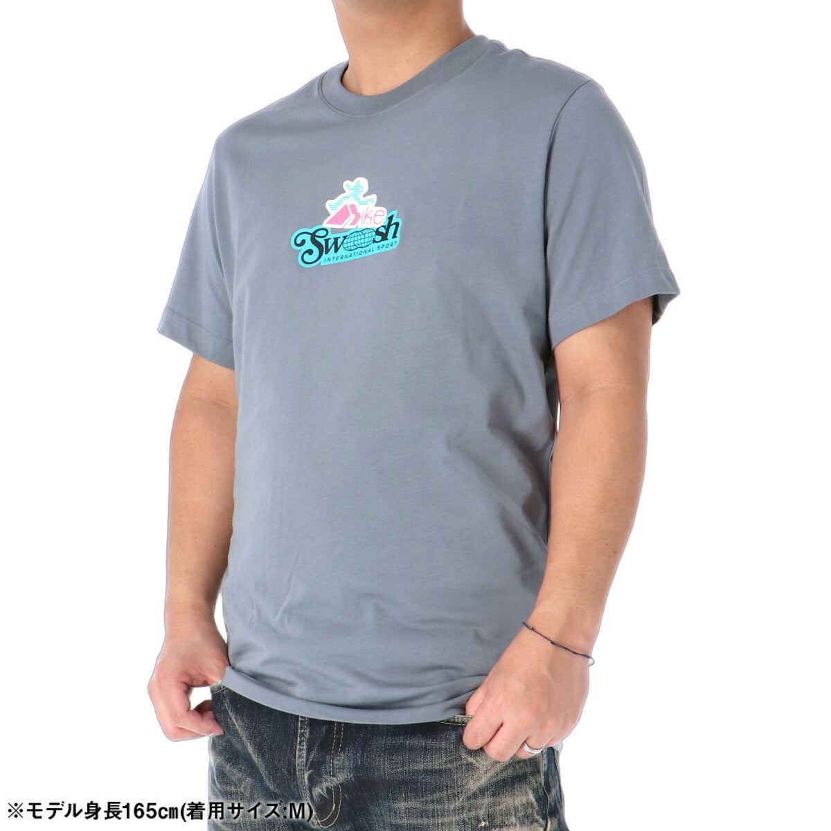 ナイキ 半袖 Tシャツ メンズ ブランド NIKE バックプリント付き コットン100 綿100 IM3730 065 3ds 灰色 グレー 大きいサイズ 有 スポーツウェア トレーニングウェア スポーツ おしゃれ