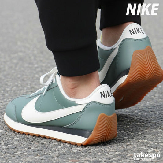 ナイキ パシフィック シューズ メンズ ブランド スニーカー NIKE 薄底 ローカット レザー 革 皮革 IM4006300 緑 グリーン 新作 大きいサイズ 有 スポーツ おしゃれ - 【公式】限定ジャージのタケスポ（Limited jersey takespo）