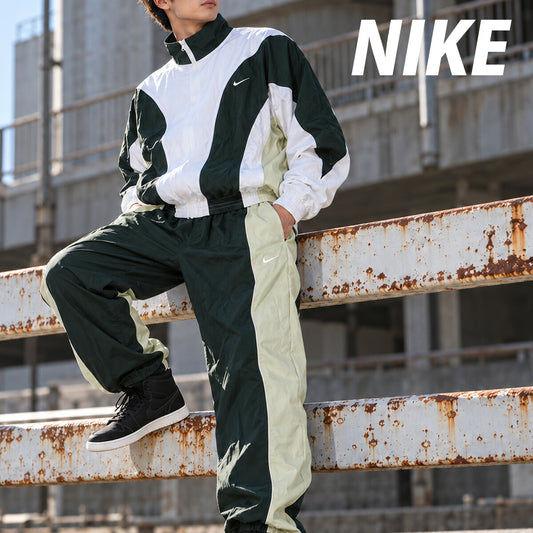 ナイキ ウインドブレーカー 上下 セットアップ メンズ ブランド NIKE フルジップ 吸汗 裏メッシュ 裏地付き IM5888 102 3ds 白 ホワイト 上下セット ウーブン woven 大きいサイズ 有 スポーツウェア