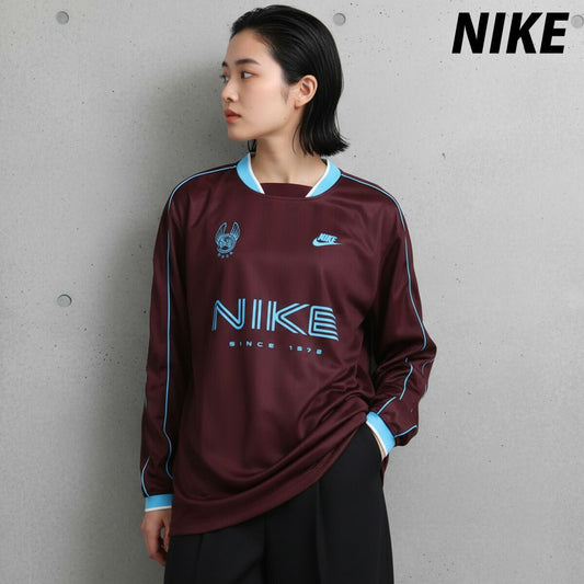 ロンT 長袖Tシャツ レディース ブランド ナイキ ドライ 速乾 スポーツ Tシャツ ロンティー ロングTシャツ 長袖 NIKE スポーツウェア サッカー ユニフォーム ゆったり IM7453 あす楽 赤 レッド 新作 ウィメンズ かわいい 大きいサイズ 有 トップス ウォーキング ウェア プラクティスシャツ プラシャツ トレーニングウェア おしゃれ - 【公式】限定ジャージのタケスポ（Limited jersey takespo）