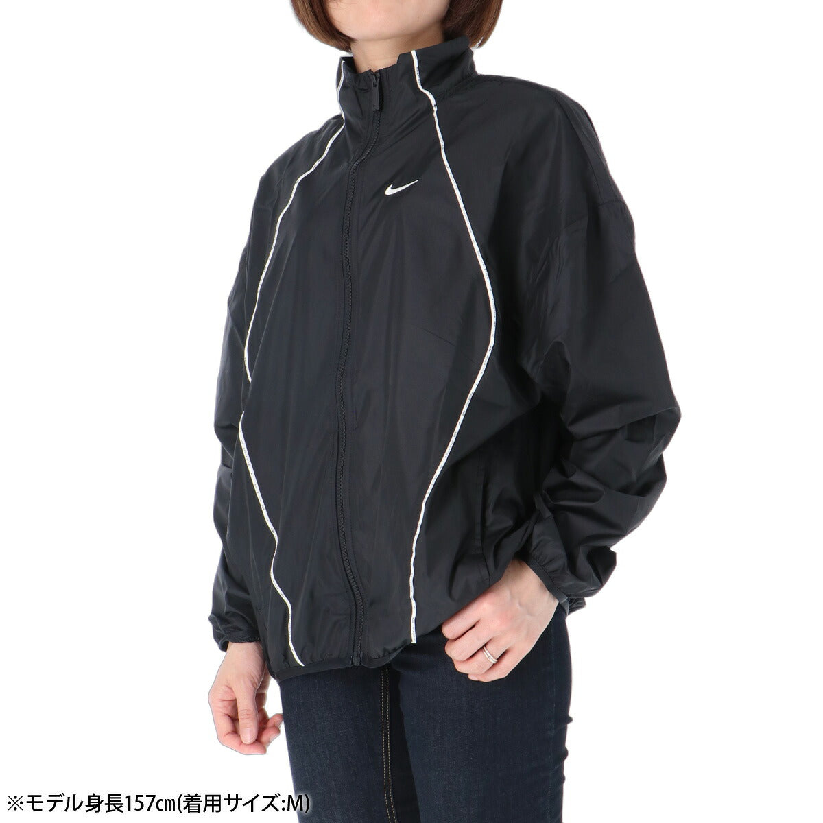ナイキ ウインドジャケット レディース ブランド NIKE フルジップ はっ水 IM8200 010 黒 ブラック ウィメンズ ウーブン woven かわいい 大きいサイズ 有 トップス ウォーキング ウェア スポーツウェア