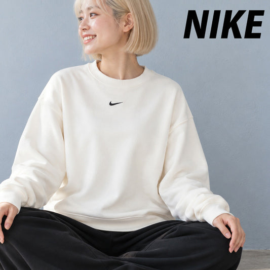 ナイキ トレーナー スウェット STDO フリース スウェットシャツ レディース ブランド クルーネック スエット NIKE 裏毛 プルオーバー ワンポイント 白 黒 綿混 IM8510 133 ホワイト ウィメンズ かわいい