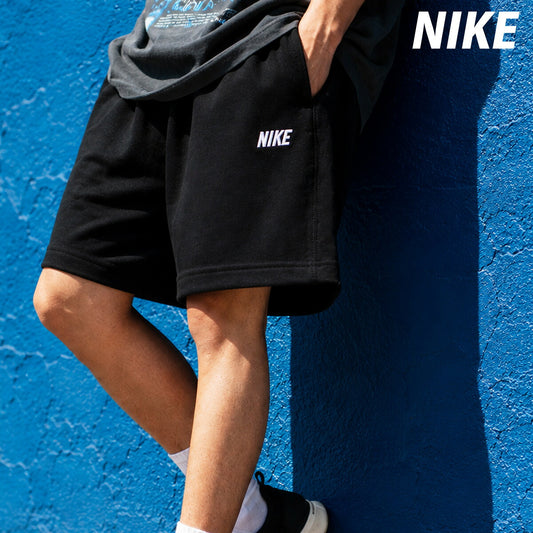 ナイキ 短パン ハーフパンツ メンズ ブランド ショートパンツ NIKE スウェット スエット ワンポイント 膝上丈 IO1372 010 黒 ブラック 大きいサイズ 有 スポーツウェア トレーニングウェア スポーツ