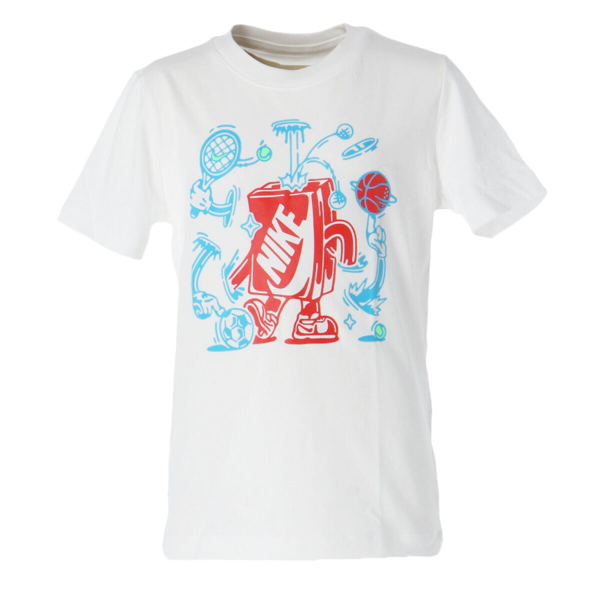 ナイキ 半袖 Tシャツ ジュニア ブランド NIKE コットン100 綿100 シューズボックス IO1995 100 白 ホワイト 男 女の子 キッズ 男の子 スポーツウェア トレーニングウェア スポーツ おしゃれ