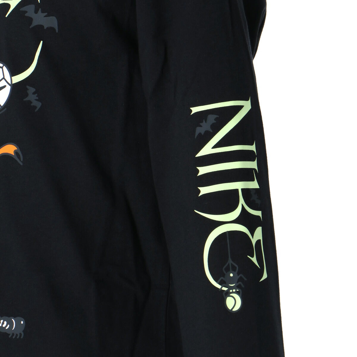 ロンT 長袖Tシャツ キッズ ナイキ スポーツ ブランド Tシャツ ロンティー ロングTシャツ ジュニア 長袖 NIKE コットン100％ 綿100％ IO2196 黒 ブラック 男 女の子 男の子 スポーツウェア
