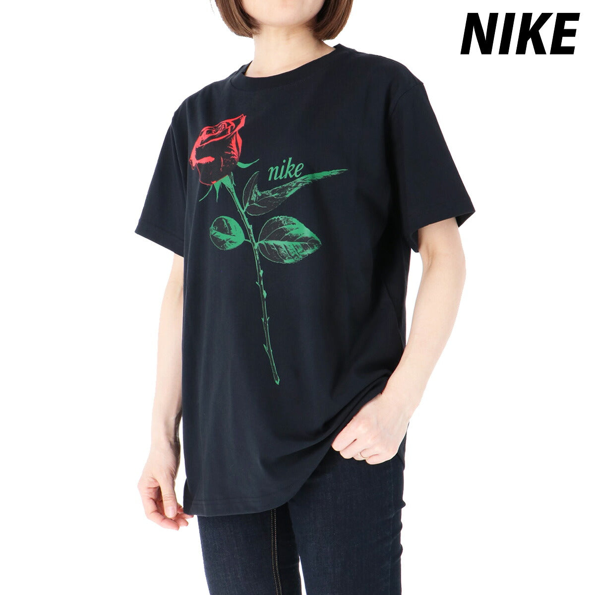 ナイキ Tシャツ レディース 黒 ブラック IR7827