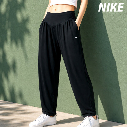 ジャージ 下 レディース ナイキ ロングパンツ ゆったり ヨガ 吸汗 速乾 吸水 ドライ ブランド NIKE IU1416 黒 ブラック ウィメンズ かわいい 大きいサイズ 有 ボトムス ウォーキング ウェア