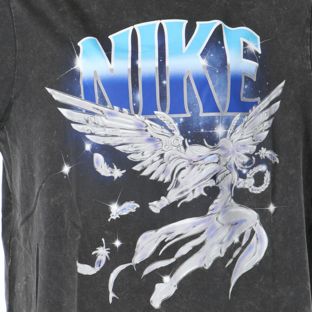 ナイキ 半袖 Tシャツ レディース ブランド NIKE コットン100 綿100 ヴィンテージ風 ゆったり ビッグシルエット 体型カバー IW1198 060 灰色 グレー 新作 ウィメンズ かわいい 大きいサイズ 有 トップス ウォーキング