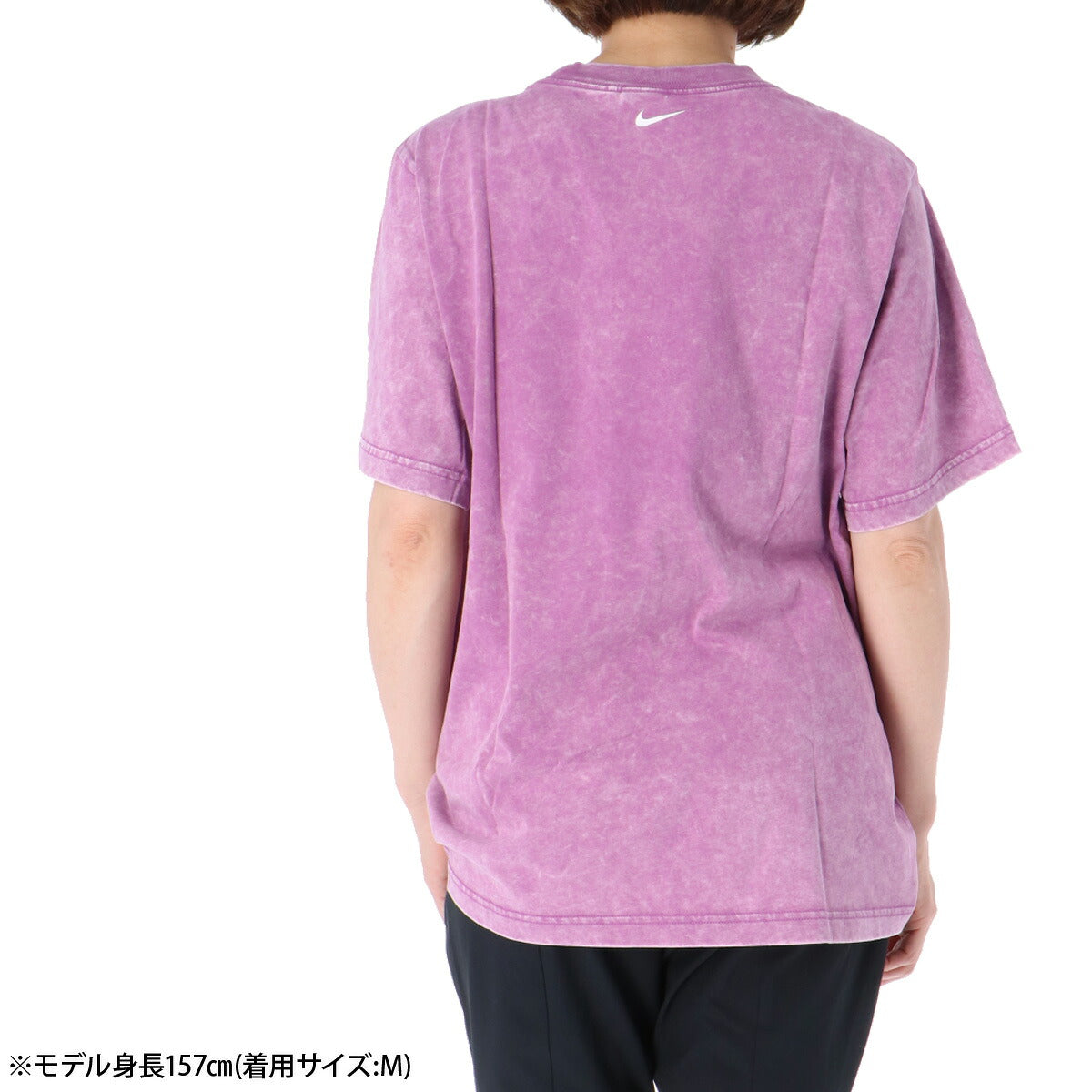 ナイキ 半袖 Tシャツ レディース ブランド NIKE コットン100 綿100 ヴィンテージ風 ゆったり ビッグシルエット 体型カバー IW1198 544 紫 パープル 新作 ウィメンズ かわいい 大きいサイズ 有 トップス ウォーキング