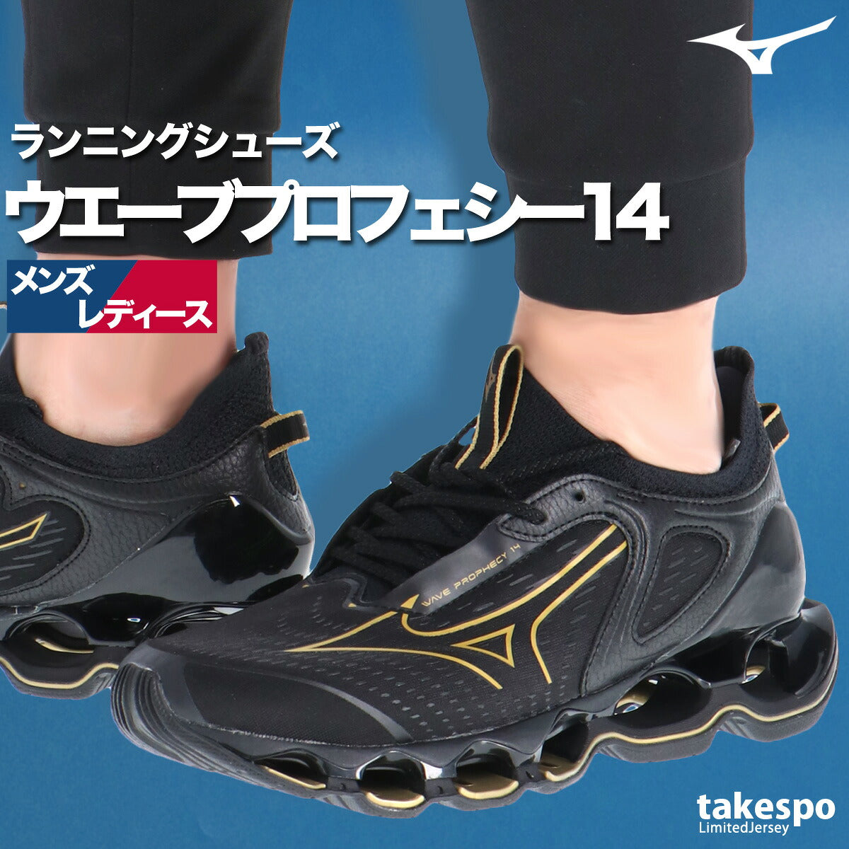 ミズノ シューズ メンズ レディース ウエーブプロフェシー 14 ブラック J1GC2551