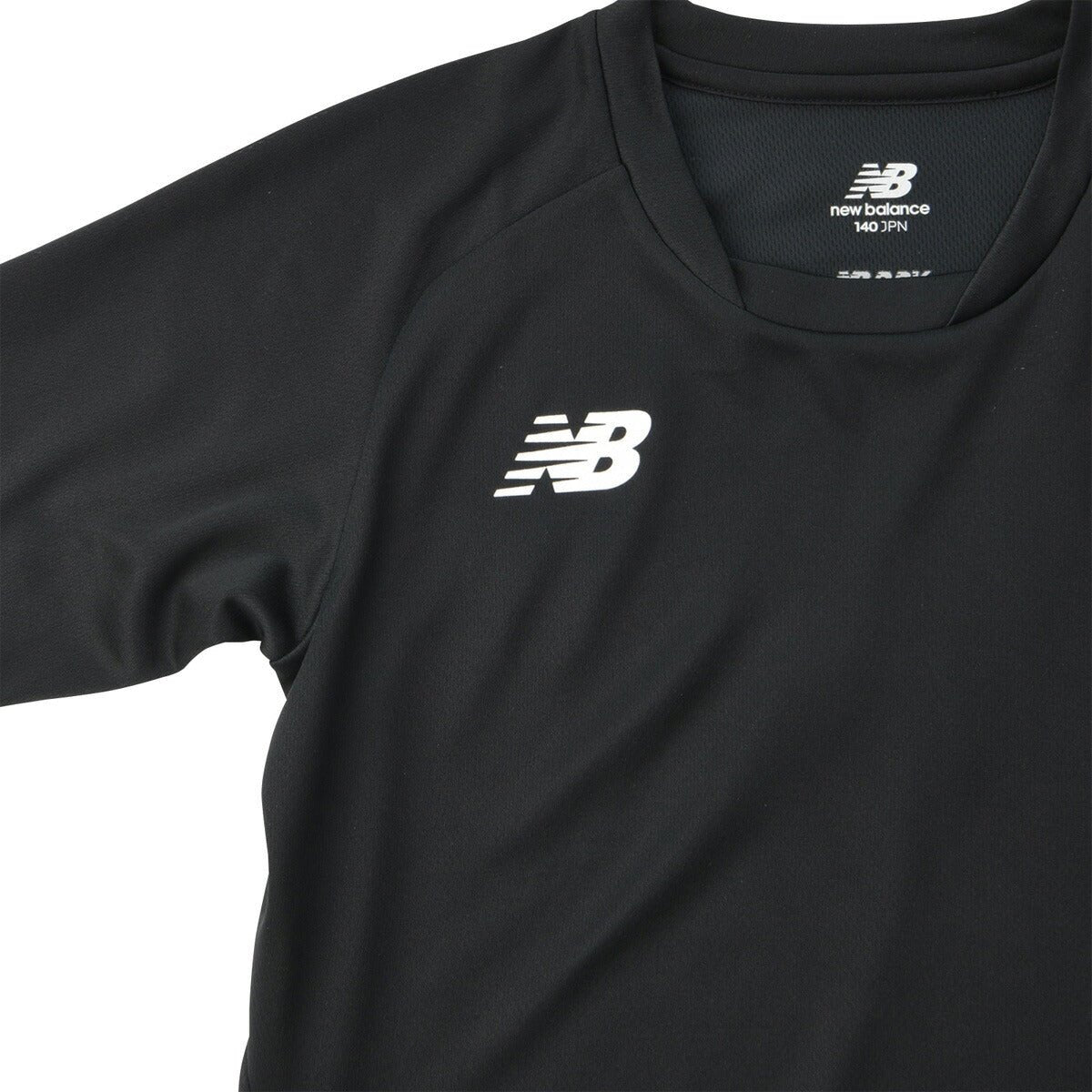 ニューバランス 半袖 吸汗 速乾 ゲームシャツ Tシャツ ジュニア ブランド newbalance サッカー ワンポイント フットボール フットサル ドライ JJTF0487 BK 黒 ブラック 男 女の子 キッズ 男の子 プラクティスシャツ プラシャツ スポーツウェア トレーニングウェア スポーツ おしゃれ - 【公式】限定ジャージのタケスポ（Limited jersey takespo）