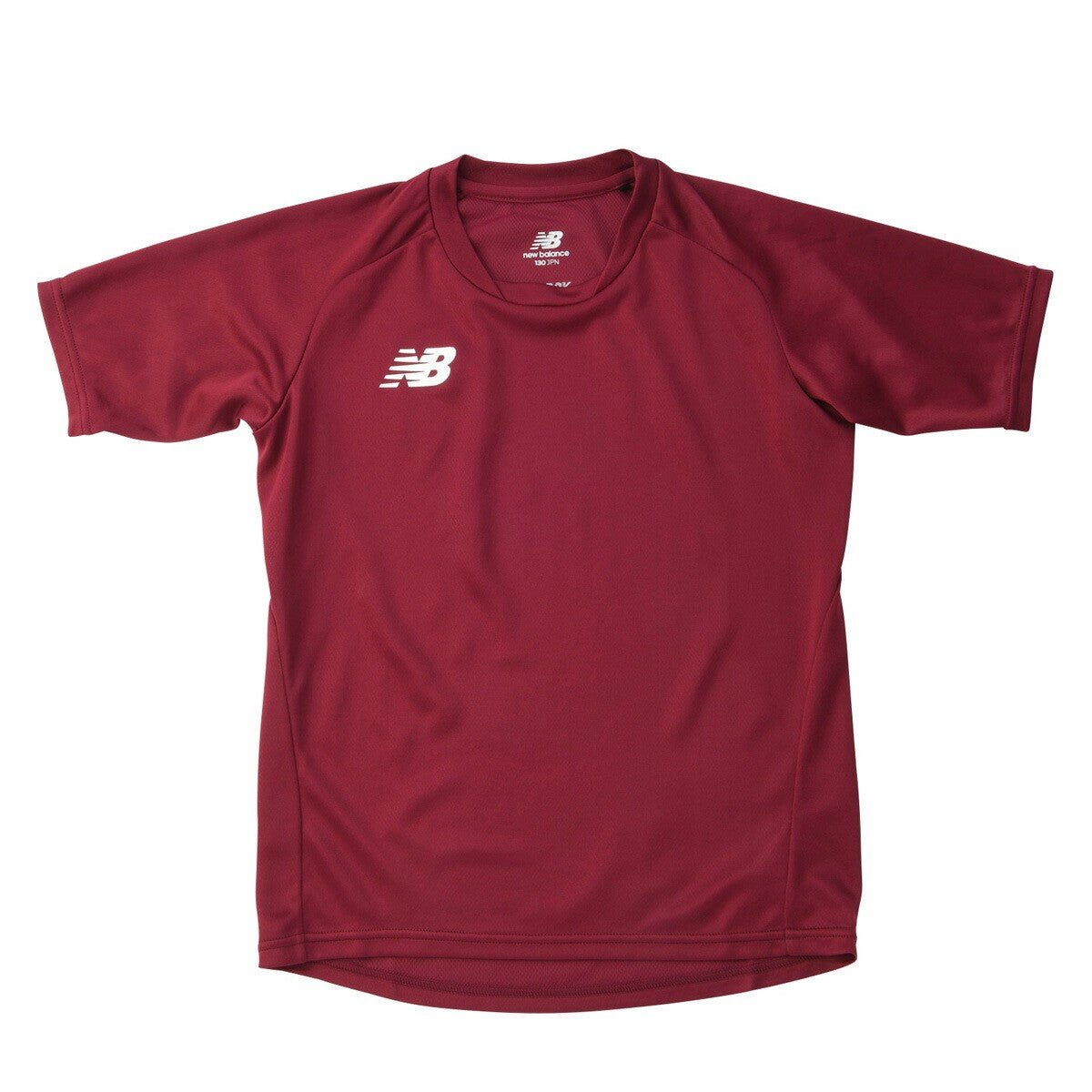 ニューバランス 半袖 吸汗 速乾 ゲームシャツ Tシャツ ジュニア ブランド newbalance サッカー ワンポイント フットボール フットサル ドライ JJTF0487 CR 赤 レッド 新作 男 女の子 キッズ 男の子 プラクティスシャツ プラシャツ スポーツウェア トレーニングウェア スポーツ おしゃれ - 【公式】限定ジャージのタケスポ（Limited jersey takespo）