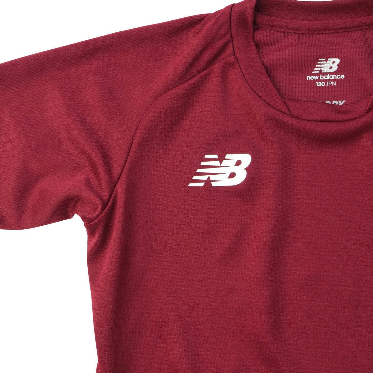 ニューバランス 半袖 吸汗 速乾 ゲームシャツ Tシャツ ジュニア ブランド newbalance サッカー ワンポイント フットボール フットサル ドライ JJTF0487 CR 赤 レッド 新作 男 女の子 キッズ 男の子 プラクティスシャツ プラシャツ スポーツウェア トレーニングウェア スポーツ おしゃれ - 【公式】限定ジャージのタケスポ（Limited jersey takespo）