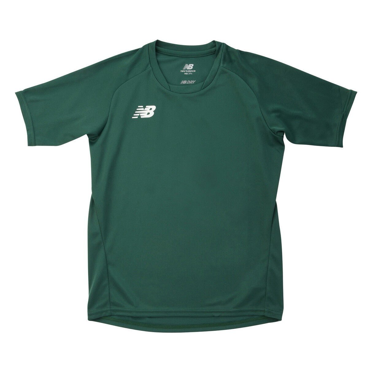 ニューバランス 半袖 吸汗 速乾 ゲームシャツ Tシャツ ジュニア ブランド newbalance サッカー ワンポイント フットボール フットサル ドライ JJTF0487 DGN 緑 グリーン 新作 男 女の子 キッズ 男の子 プラクティスシャツ プラシャツ スポーツウェア トレーニングウェア スポーツ おしゃれ - 【公式】限定ジャージのタケスポ（Limited jersey takespo）