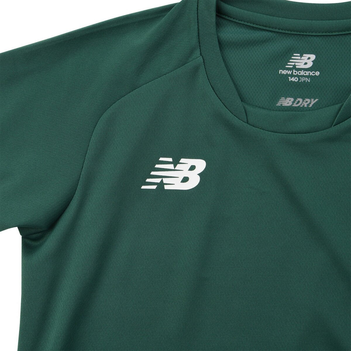 ニューバランス 半袖 吸汗 速乾 ゲームシャツ Tシャツ ジュニア ブランド newbalance サッカー ワンポイント フットボール フットサル ドライ JJTF0487 DGN 緑 グリーン 新作 男 女の子 キッズ 男の子 プラクティスシャツ プラシャツ スポーツウェア トレーニングウェア スポーツ おしゃれ - 【公式】限定ジャージのタケスポ（Limited jersey takespo）