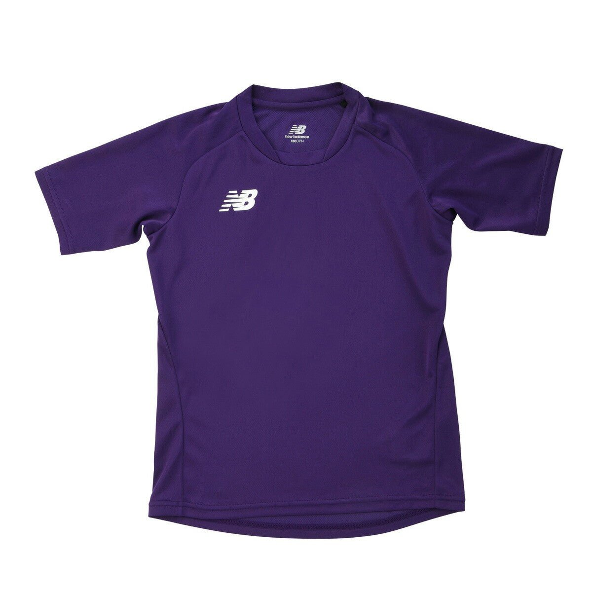 ニューバランス 半袖 吸汗 速乾 ゲームシャツ Tシャツ ジュニア ブランド newbalance サッカー ワンポイント フットボール フットサル ドライ JJTF0487 PRP 紫 パープル 新作 男 女の子 キッズ 男の子 プラクティスシャツ プラシャツ スポーツウェア トレーニングウェア スポーツ おしゃれ - 【公式】限定ジャージのタケスポ（Limited jersey takespo）