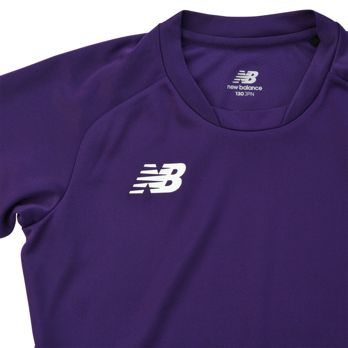 ニューバランス 半袖 吸汗 速乾 ゲームシャツ Tシャツ ジュニア ブランド newbalance サッカー ワンポイント フットボール フットサル ドライ JJTF0487 PRP 紫 パープル 新作 男 女の子 キッズ 男の子 プラクティスシャツ プラシャツ スポーツウェア トレーニングウェア スポーツ おしゃれ - 【公式】限定ジャージのタケスポ（Limited jersey takespo）