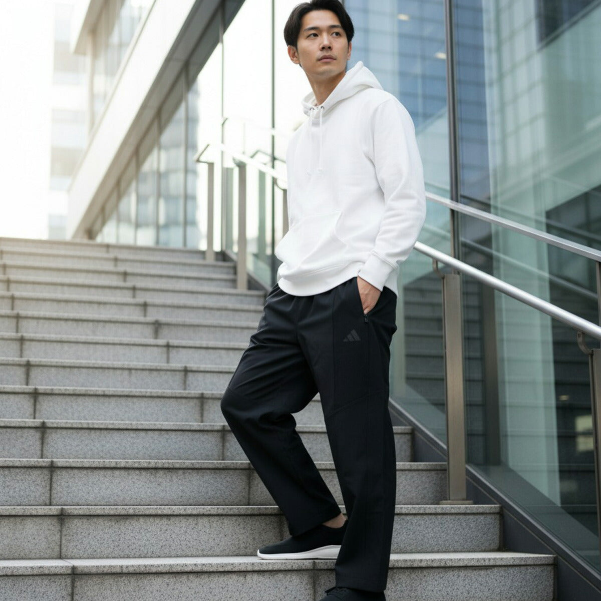 アディダス ロングパンツ メンズ ブラック JUY76