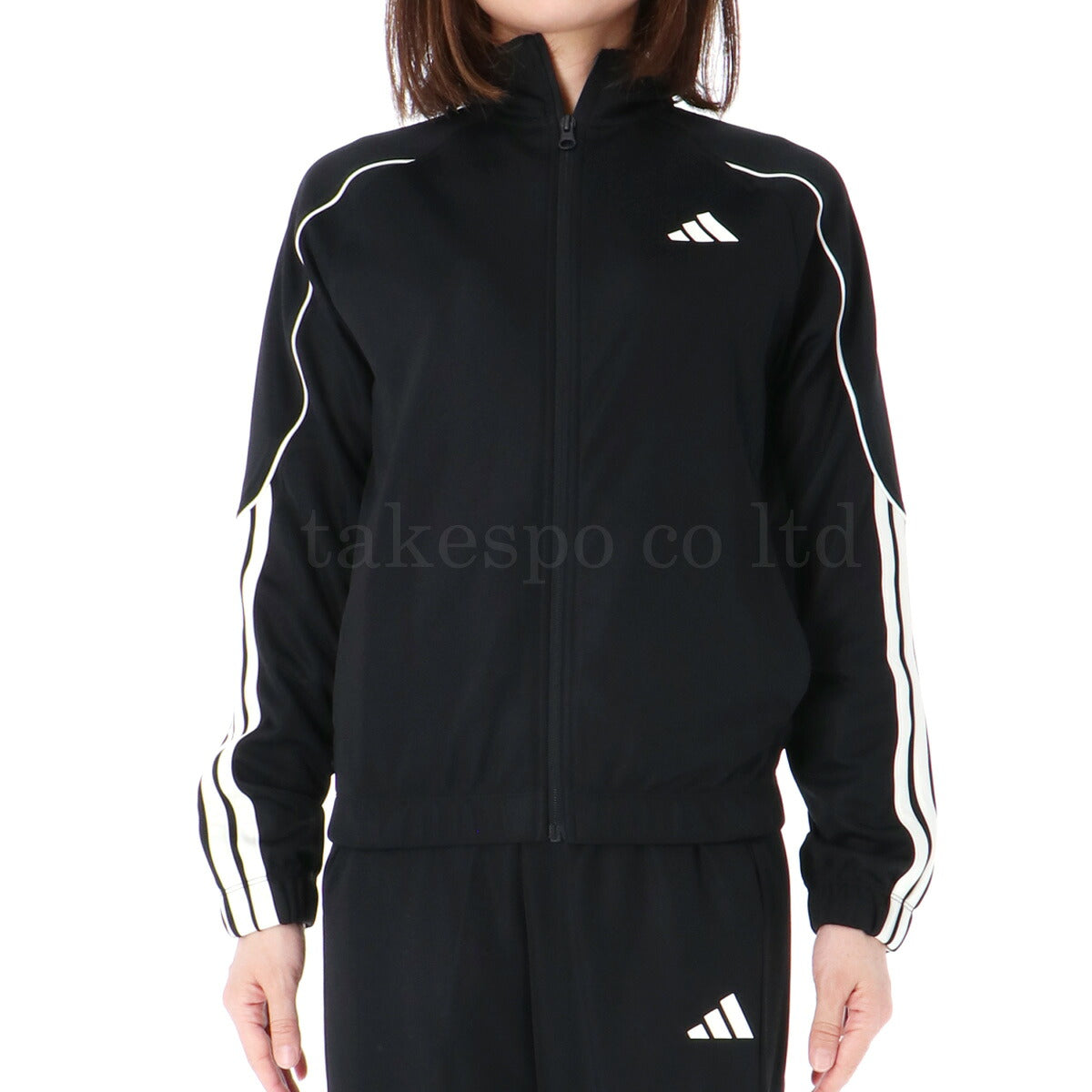アディダス ジャージ上下 スタジアム ジャージ 上下 セットアップ レディース ブランド adidas フルジップ 3ストライプス スリーストライプス 黒 トラックスーツ サイドライン KKR16 ブラック 新作 上下セット