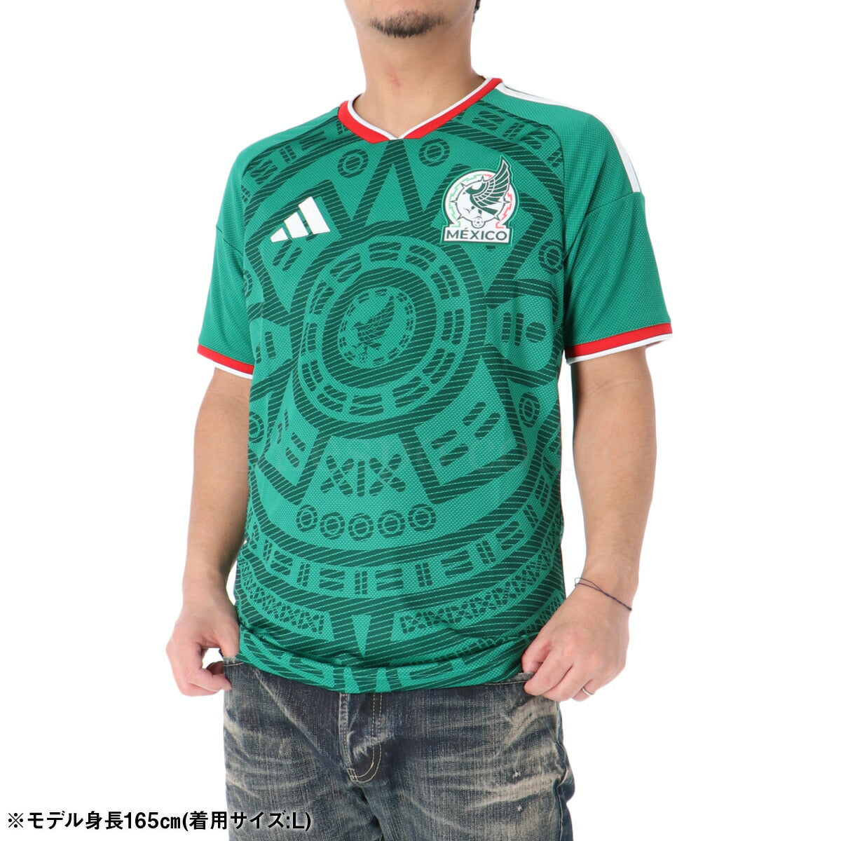 アディダス サッカー レプリカシャツ メンズ メキシコ代表 26 ホーム グリーン KLG41