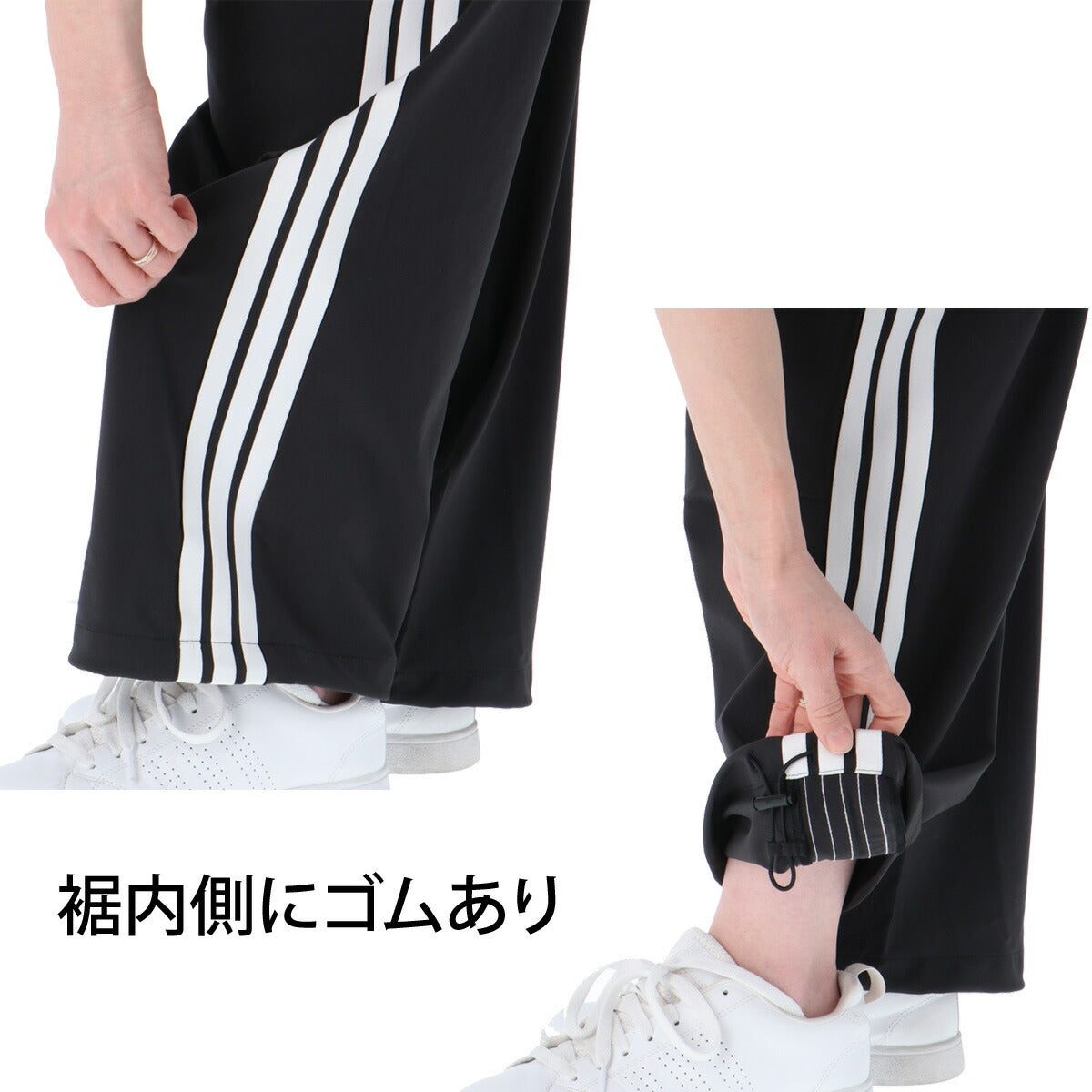 アディダス ロングパンツ レディース W ストレッチ カーゴ パンツ ブラック KS931