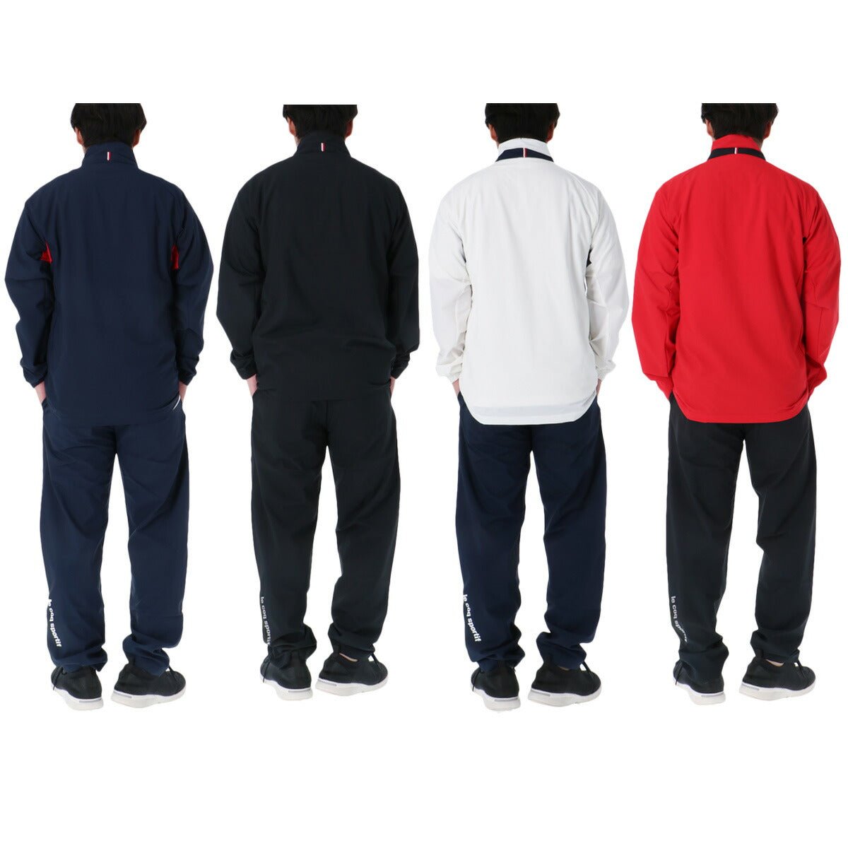 ルコック サンスクリーン クロス薄手 ジャージ 上下 セットアップ メンズ ブランド le coq sportif フルジップ 黒 白 はっ水 撥水 ストレッチ 遮熱 UVカット LT6SJK20M 新作 上下セット 大きいサイズ 有 ゴルフ - 【公式】限定ジャージのタケスポ（Limited jersey takespo）