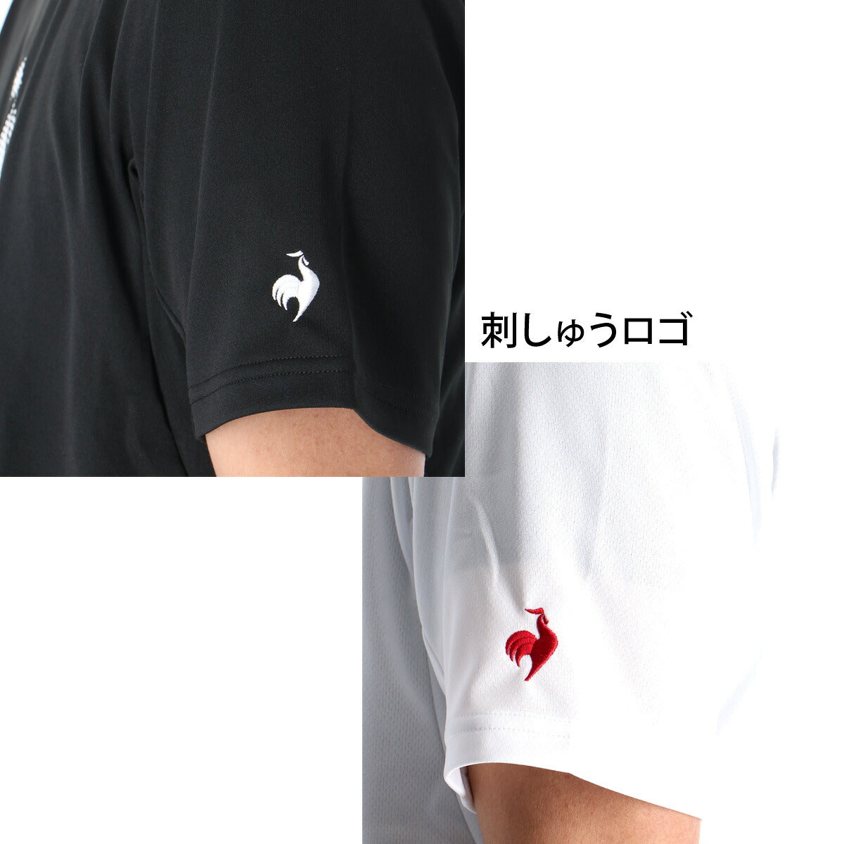 ルコック Tシャツ メンズ ブラック ホワイト LN6SHT23M