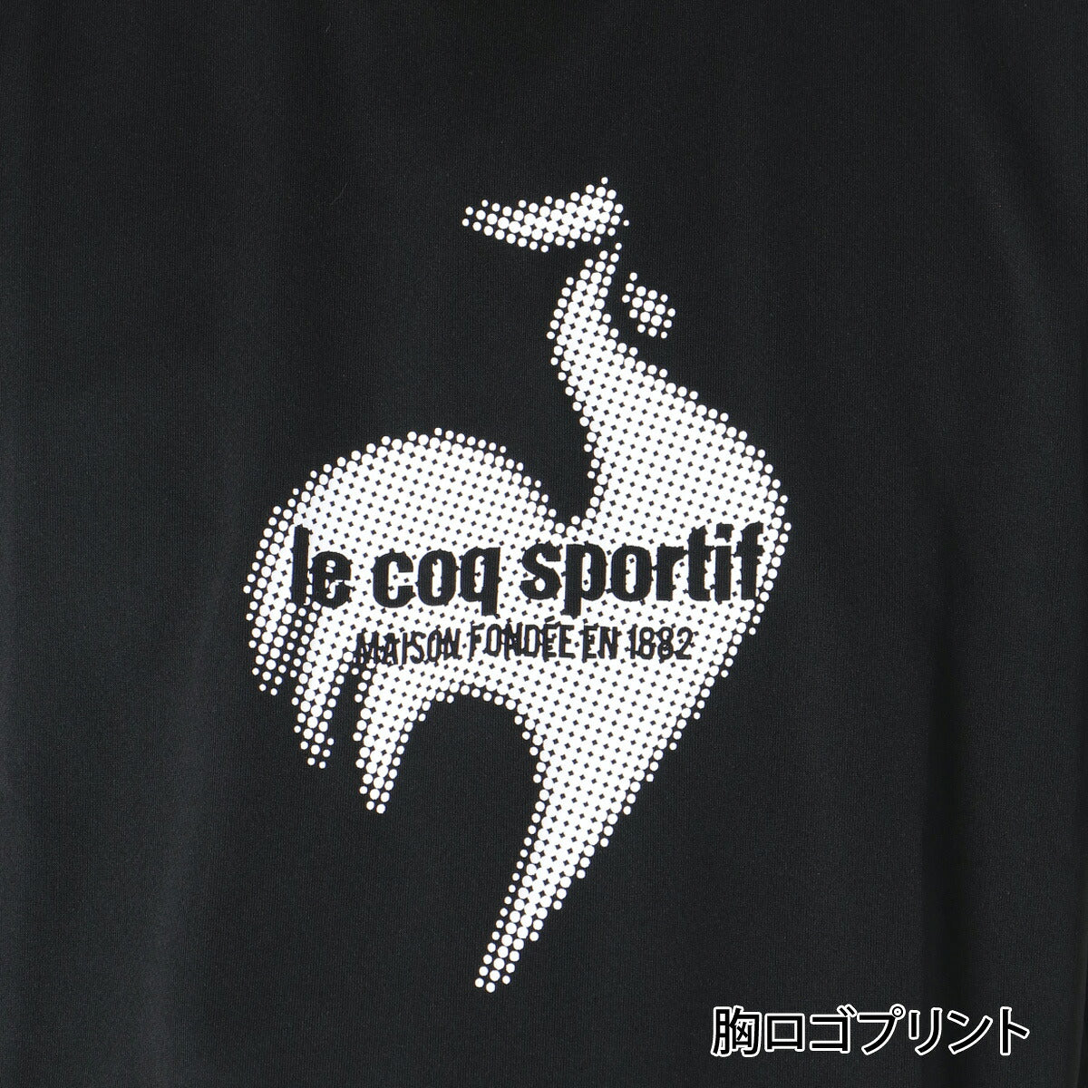 ルコック Tシャツ メンズ ブラック ホワイト LN6SHT23M