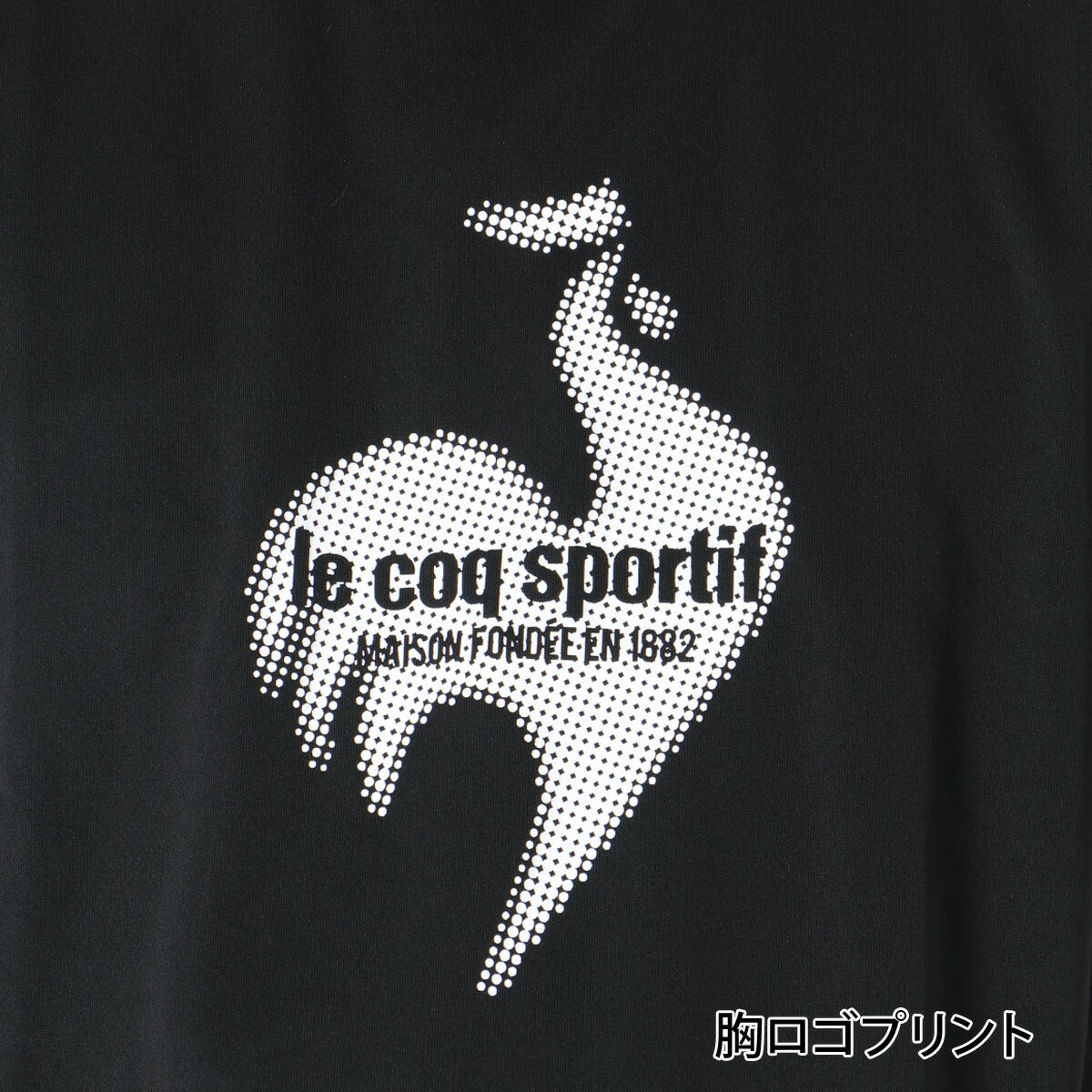 ルコック Tシャツ メンズ ブラック ホワイト LN6SHT23M