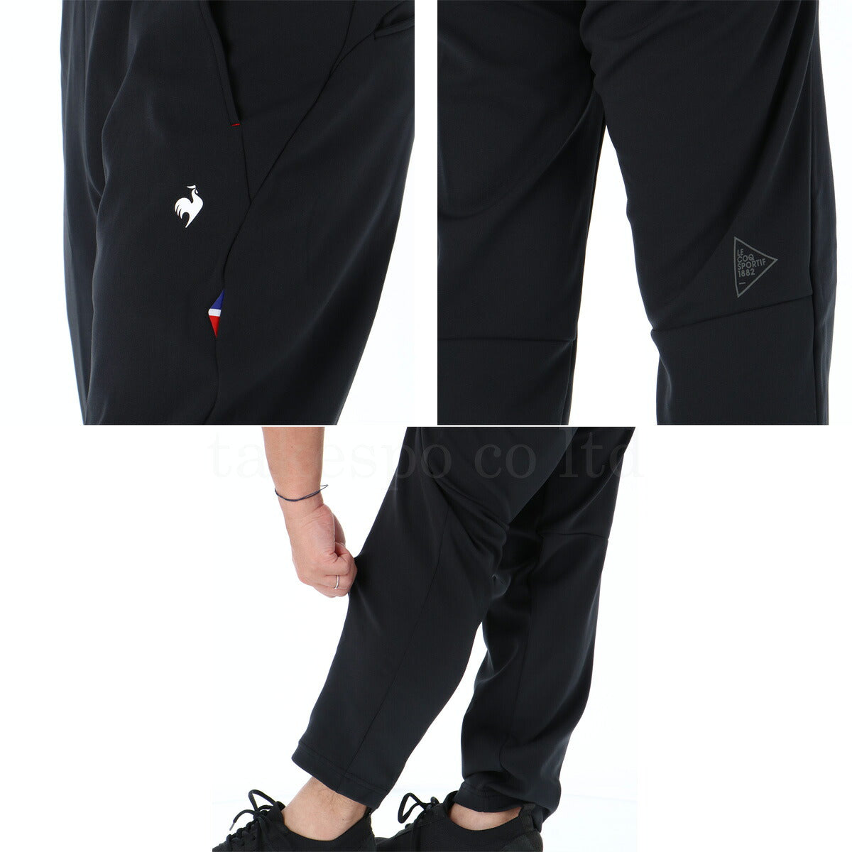 ルコック ジャージ上下 エッセンシャル ヘランカ ジャージ 上下 セットアップ メンズ ブランド le coq sportif 吸汗 ストレッチ UVカット フルジップ 黒 LT5FJG10M ブラック ネイビー ブルー 新作