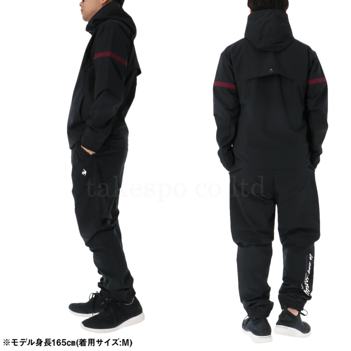 ルコック ウインドブレーカー 上下 メンズ ブラック ブルー イエロー LT5FWB30M