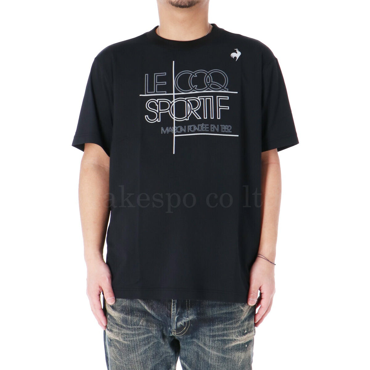 ルコック Tシャツ メンズ 接触冷感 ブラック ネイビー ブルー グリーン LT5SHT03M