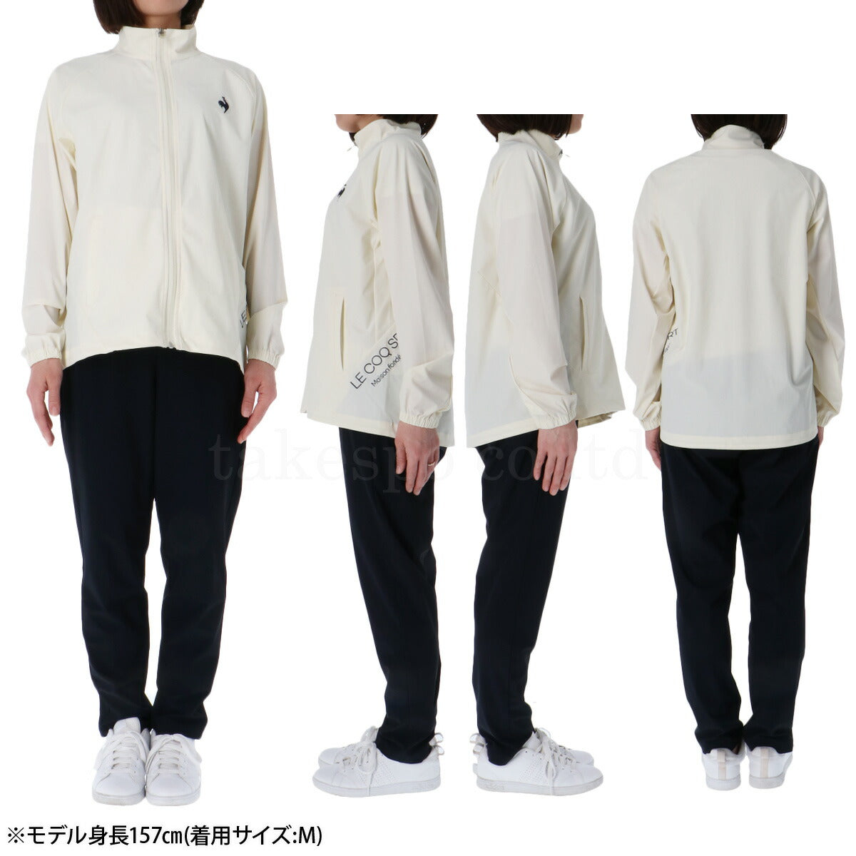 ルコック 薄手 ジャージ 上下 レディース 接触冷感 ホワイト ブルー ネイビー LT5SJG10L