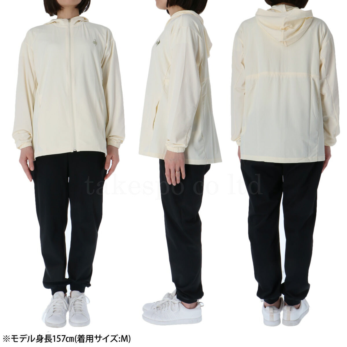 ルコック 薄手 ジャージ 上下 レディース 接触冷感 ホワイト ネイビー LT5SSW20L