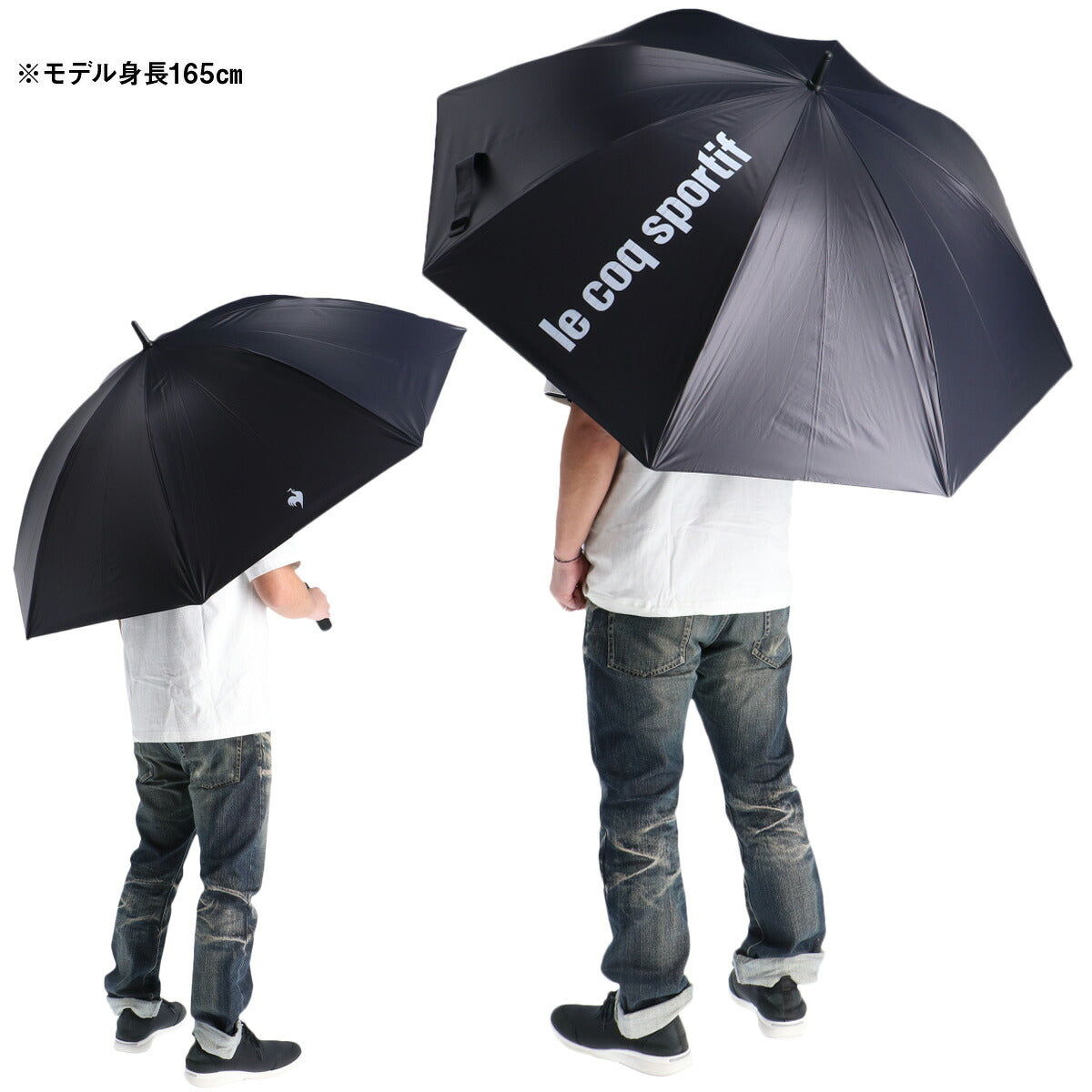 スポーツ 日傘 大きい 大きめ サッカー ブランド ルコック 黒 シルバー 軽い 晴雨兼用 遮熱 UVカット 遮光 日差し対策 スポーツ観戦 ゴルフ 野球 傘 ユニセックス ネイビー le coq sportif