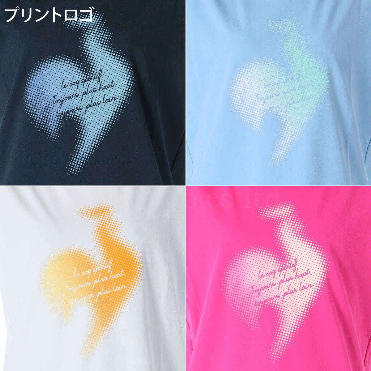 ルコック Tシャツ レディース ヘランカ ネイビー ブルー ピンク ホワイト LT6SHT01L
