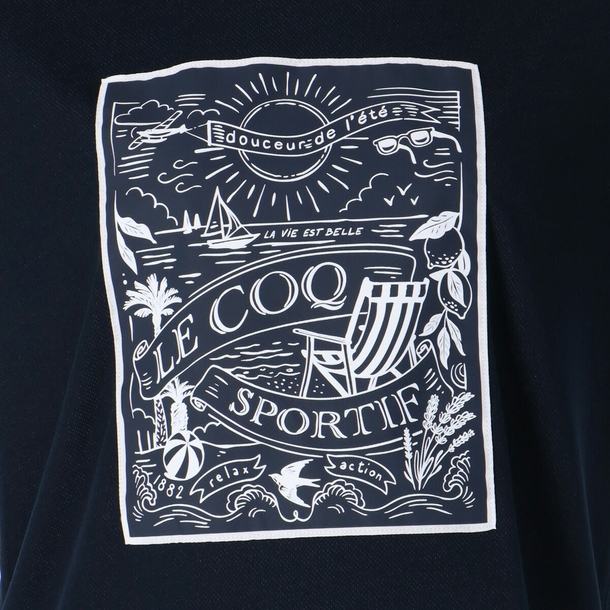 ルコック Tシャツ レディース ネイビー グリーン イエロー ホワイト LT6SHT06L