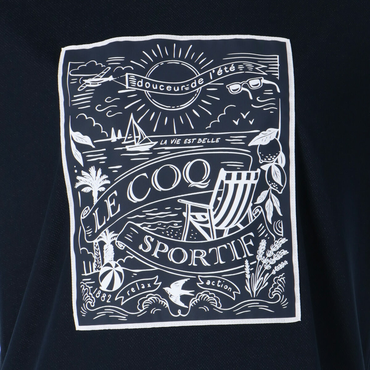 ルコック Tシャツ レディース ネイビー グリーン イエロー ホワイト LT6SHT06L
