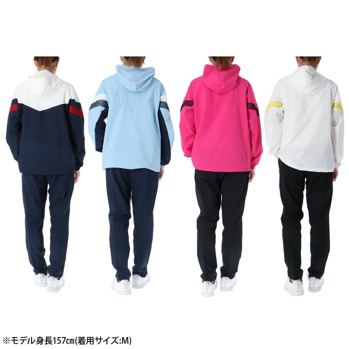 ルコック クロス薄手 ジャージ 上下 レディース サンスクリーン ネイビー ブルー ピンク ホワイト LT6SJK21L
