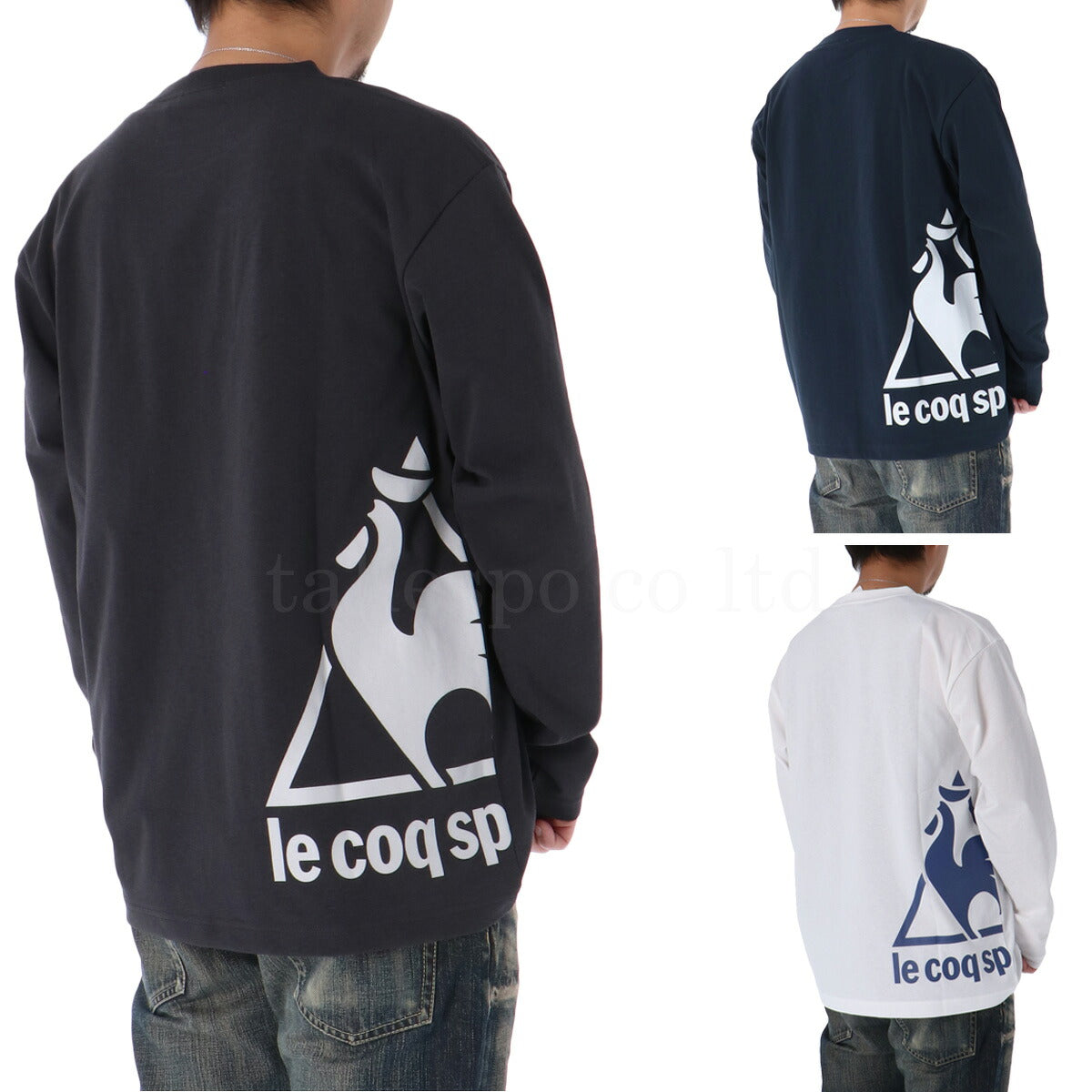 ルコック Tシャツ メンズ ブラック ネイビー ホワイト LU5FLT00M