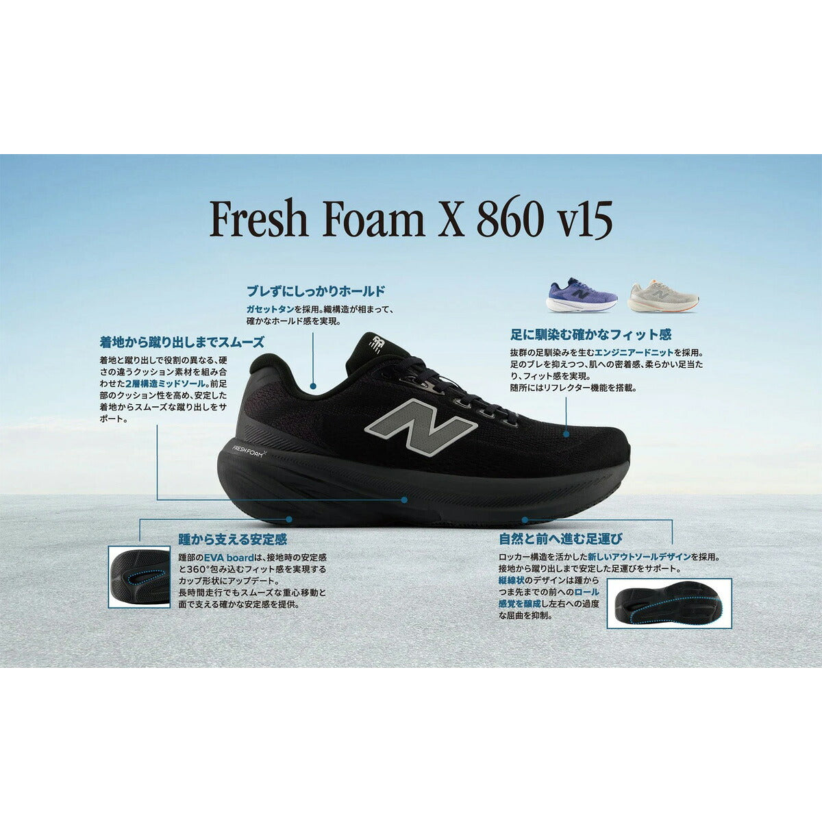ニューバランス シューズ メンズ フレッシュフォーム Fresh Foam X 860 v15 ブラック M86052E