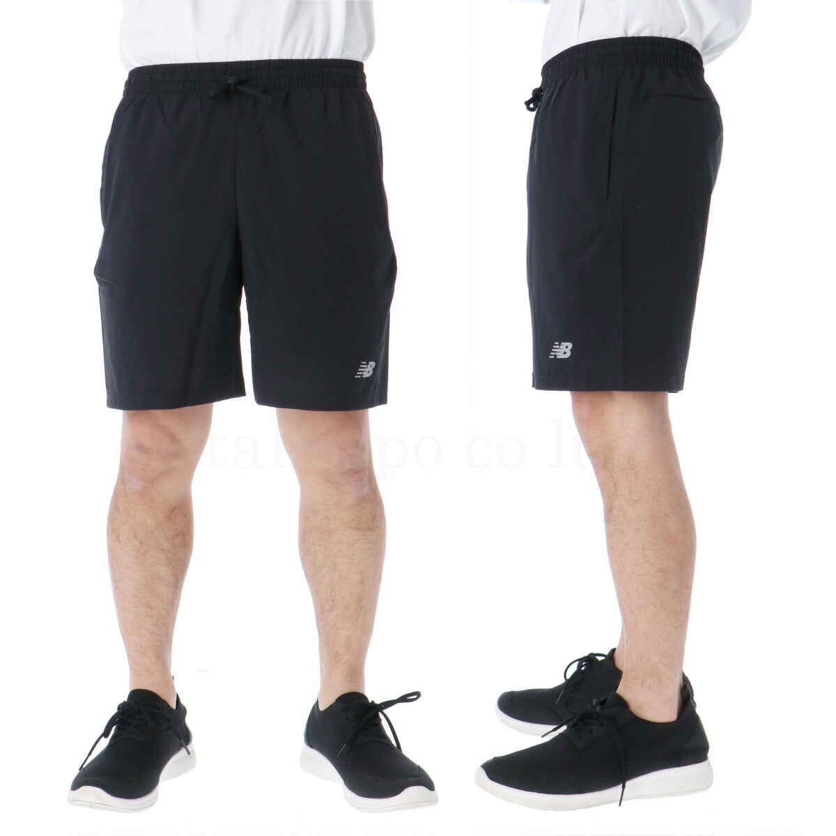 ニューバランス Tシャツ ハーフパンツ 上下 メンズ ブラック MT41222